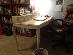 Eleri - my lovely, curvy writing desk