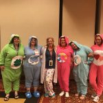 Playing bingo with Care Bears at RAGT18