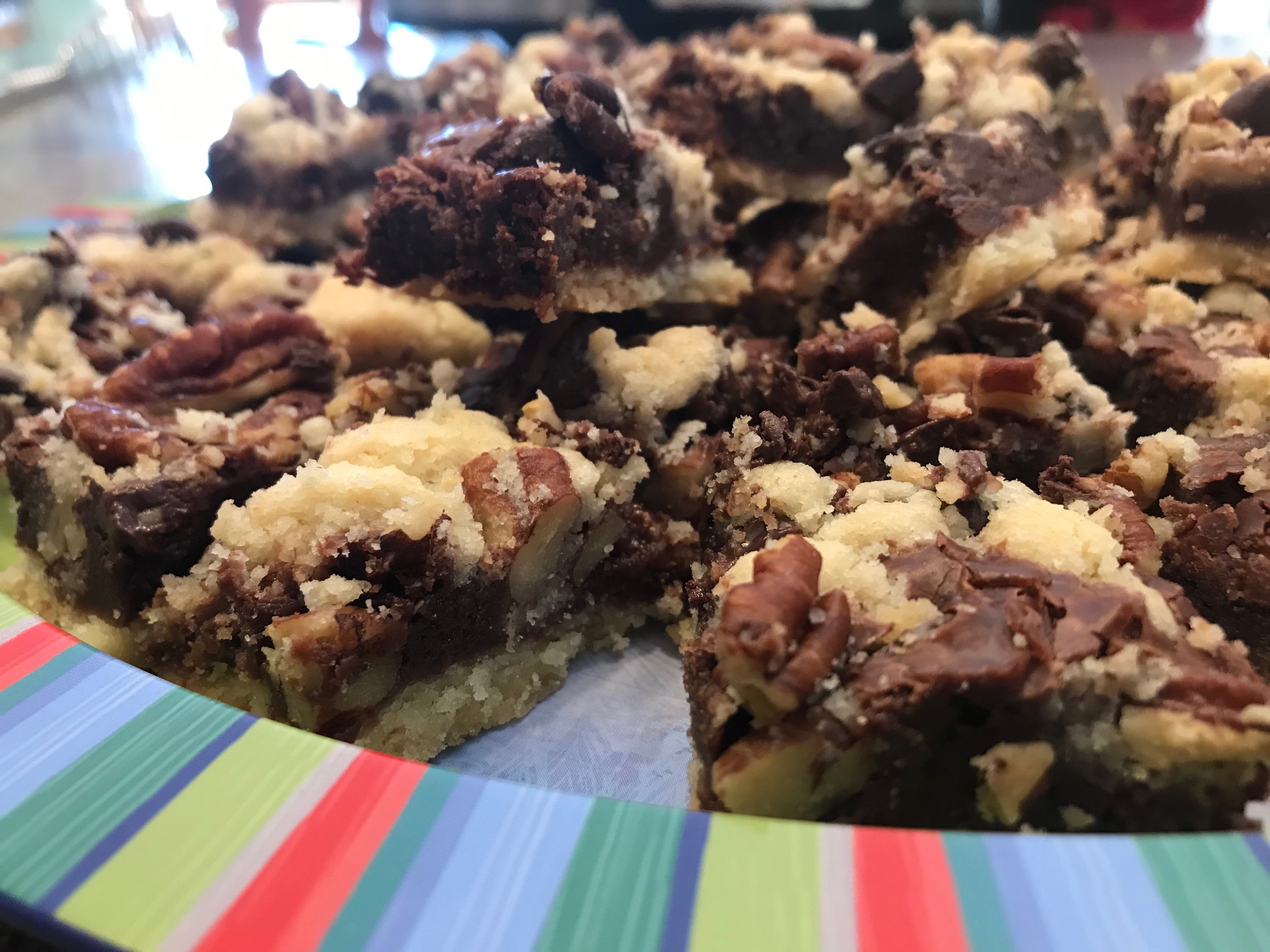 Crumbly Chocolate Fudge Pecan Bars Heather McCollum