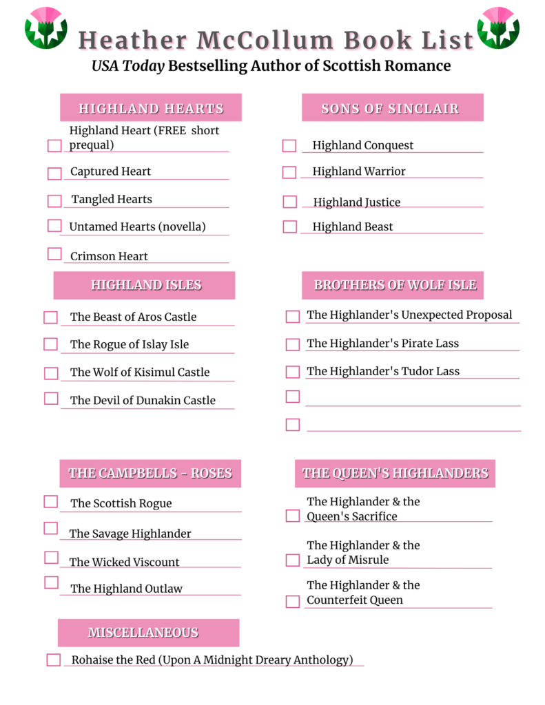 Heather McCollum Book List Heather McCollum